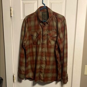 Dixon Flannel Shirt in Red and Gold